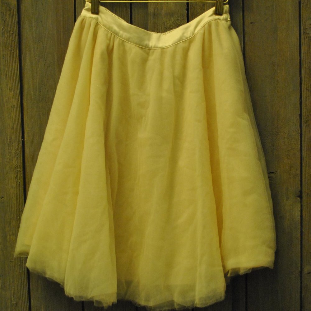Cream Tulle Skirt